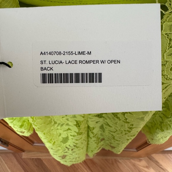 Alexis Elegant Neon Lace St Lucia Romper - Picture 3 of 4